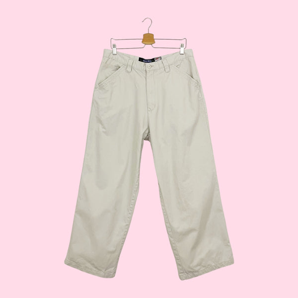 ANCHOR BLUE KHAKI WIDE LEG PANTS (36)
