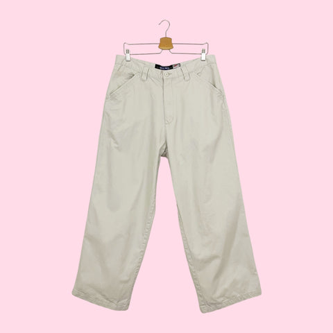 ANCHOR BLUE KHAKI WIDE LEG PANTS (36)