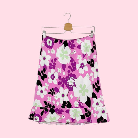 ROXY FLORAL MIDI SKIRT (L)