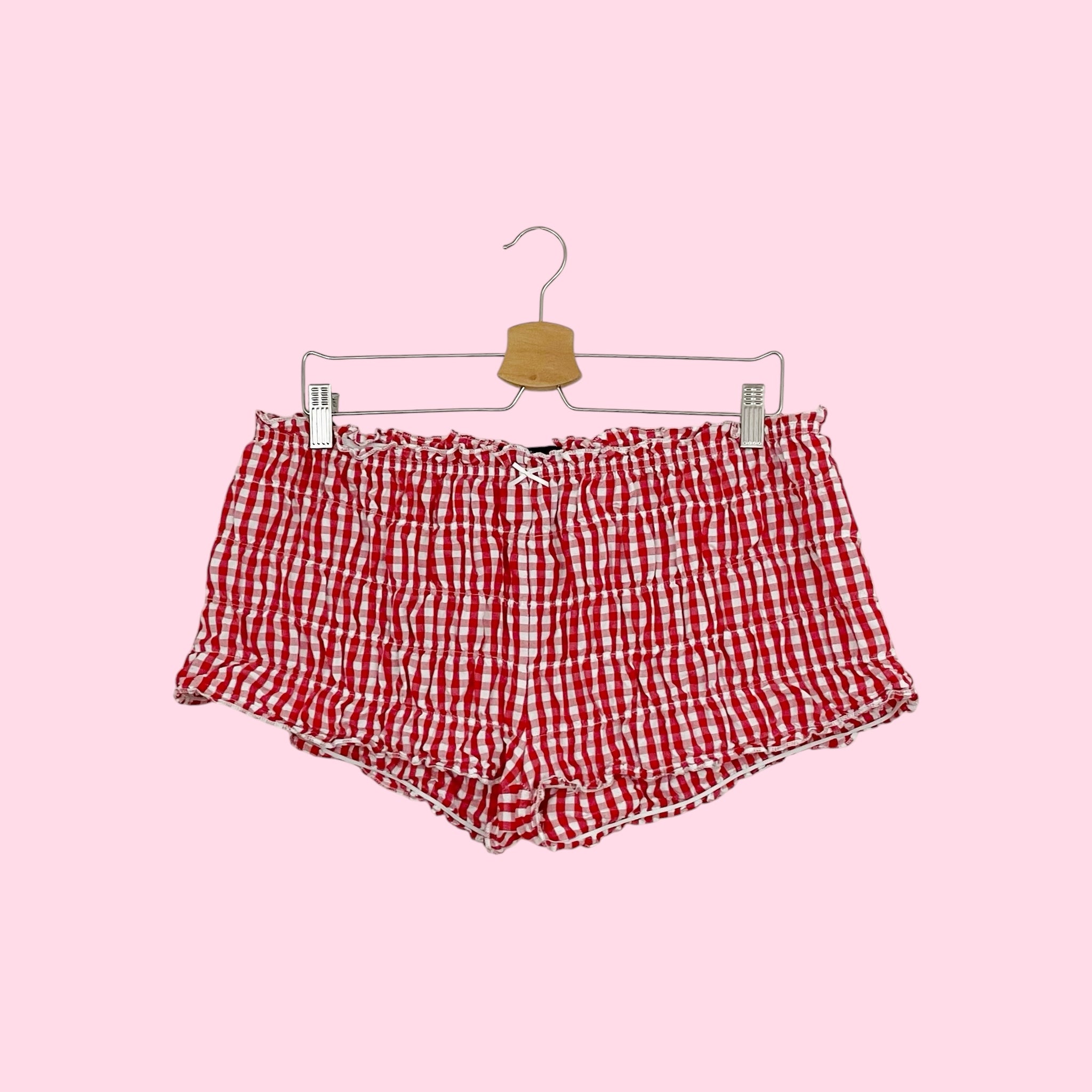 STRAWBERRY SHORTCAKE GINGHAM BLOOMER SHORTS (XL)