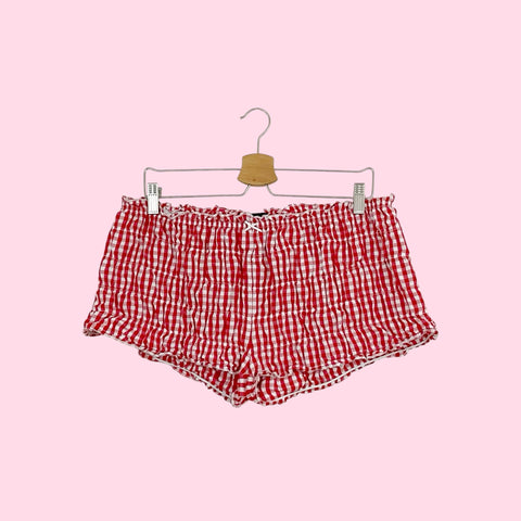 STRAWBERRY SHORTCAKE GINGHAM BLOOMER SHORTS (XL)