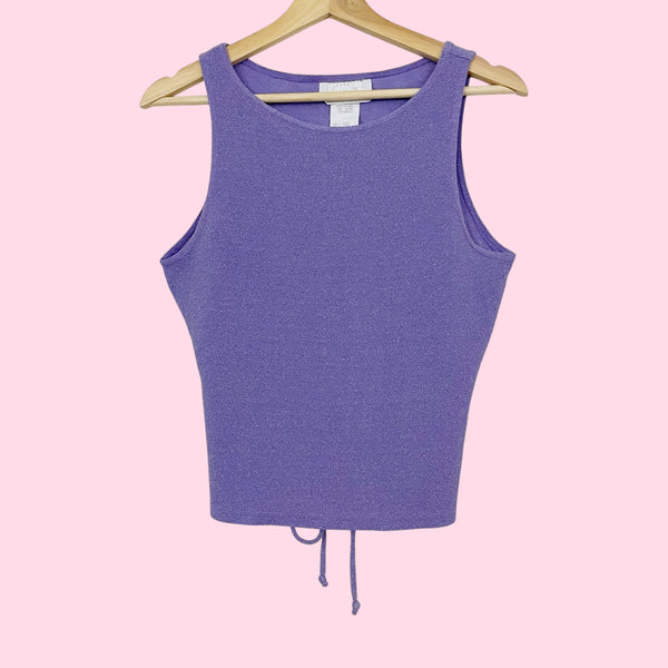 METALLIC LAVENDER BACKLESS TANK (M)