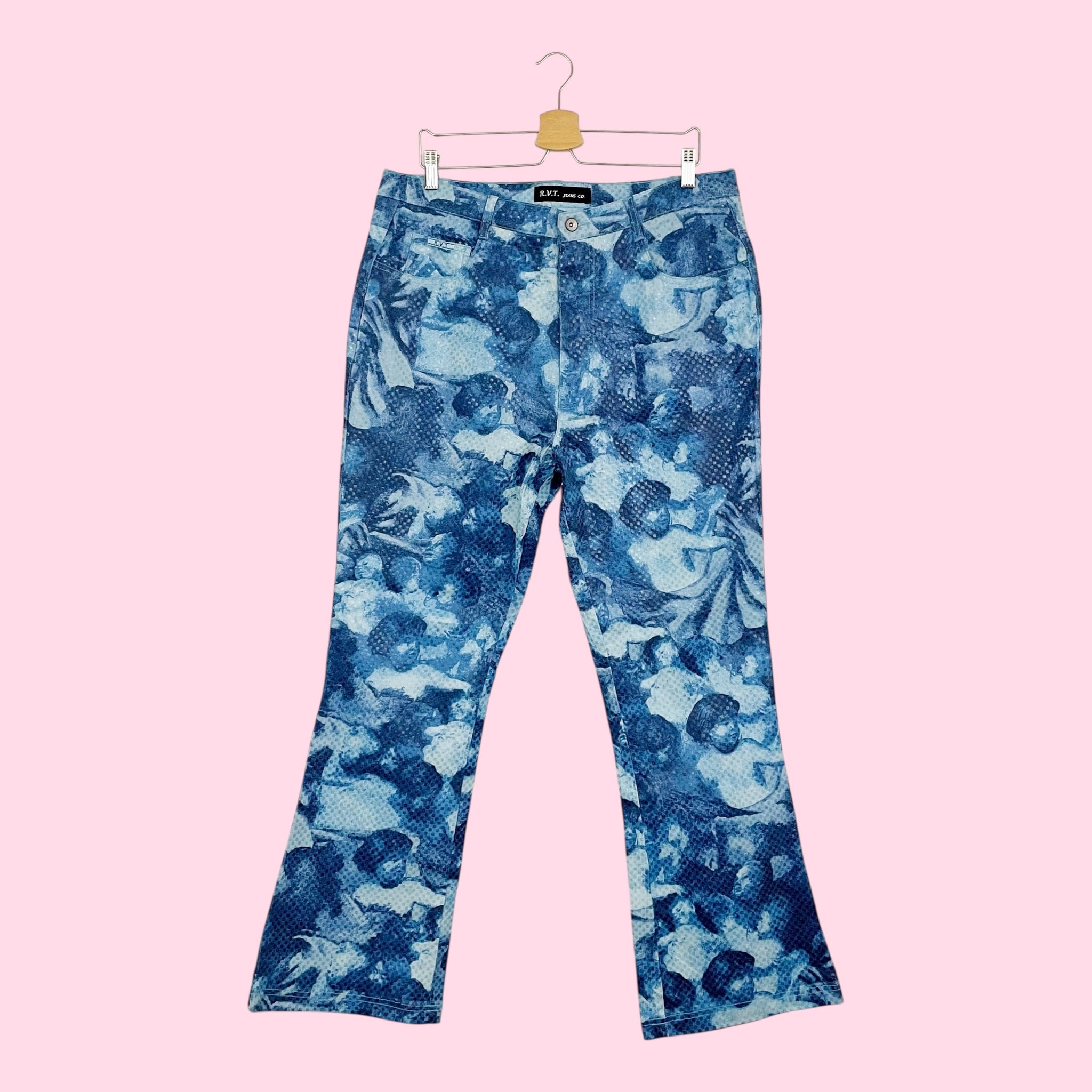 BLUE ANGEL PRINT BOOTCUT PANTS (18/20)