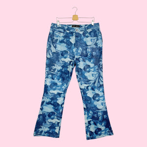 BLUE ANGEL PRINT BOOTCUT PANTS (18/20)