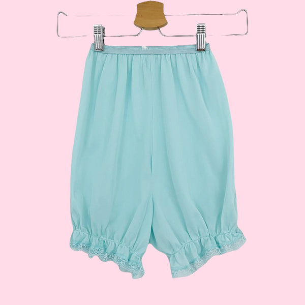 60S AQUA NYLON BLOOMERS (XS)