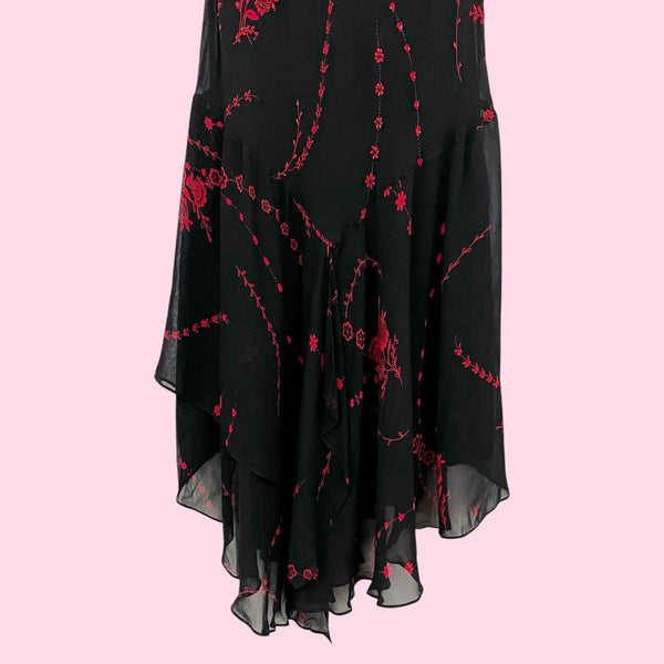 BLACK + RED BEADED MAXI DRESS (14)