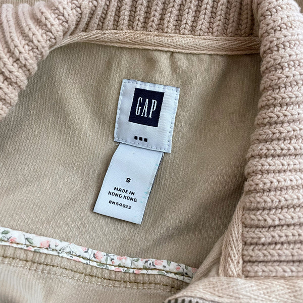 TAN CORDUROY KNIT JACKET (S)