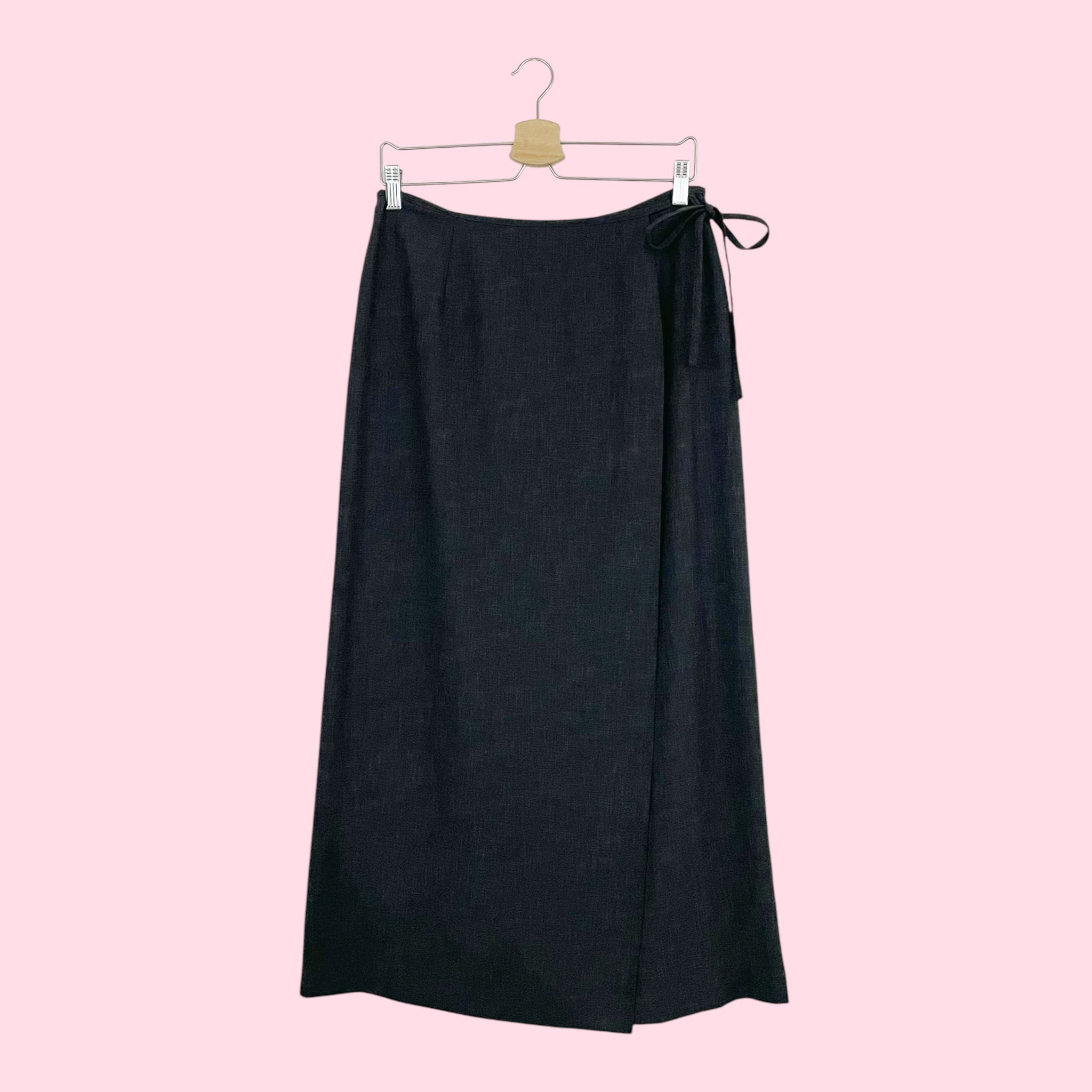 DARK GRAY MAXI WRAP SKIRT (30)