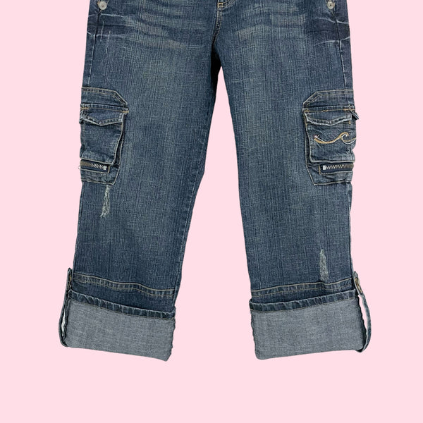 EMBELLISHED CARGO DENIM CAPRIS (8)