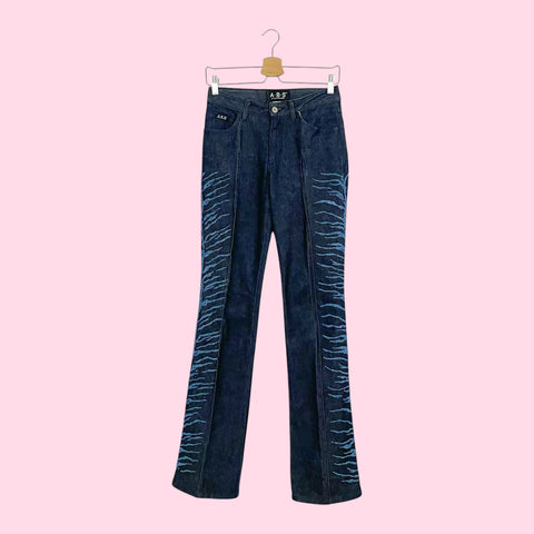BEADED ZEBRA JEANS (2/4)