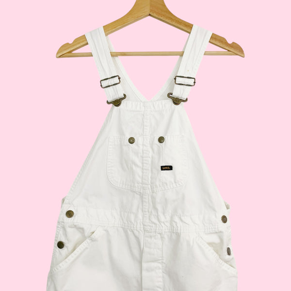 VINTAGE LEE WHITE OVERALLS (S/M)