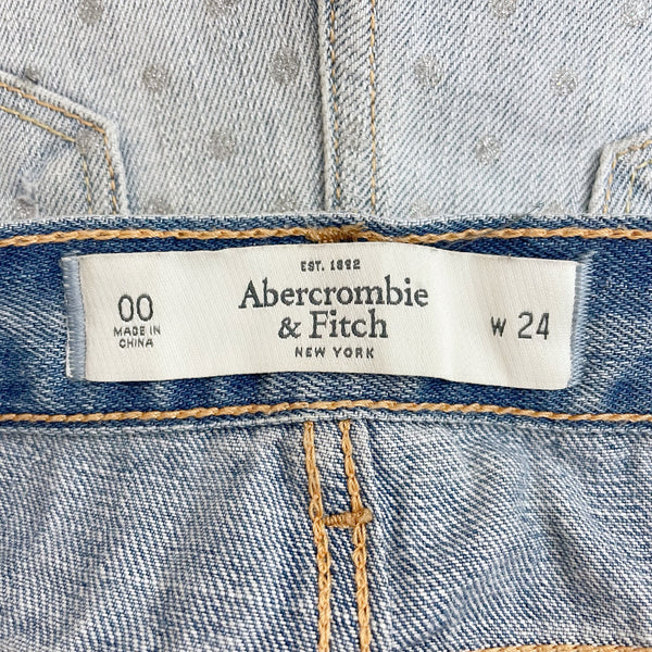 ABERCROMBIE GLITTER DOT DENIM SHORTS (24)