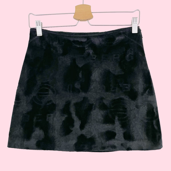 ICEBERG JEANS FAUX FUR MINI SKIRT (27)