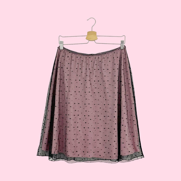 GLITTER DOT MESH SKIRT (L)