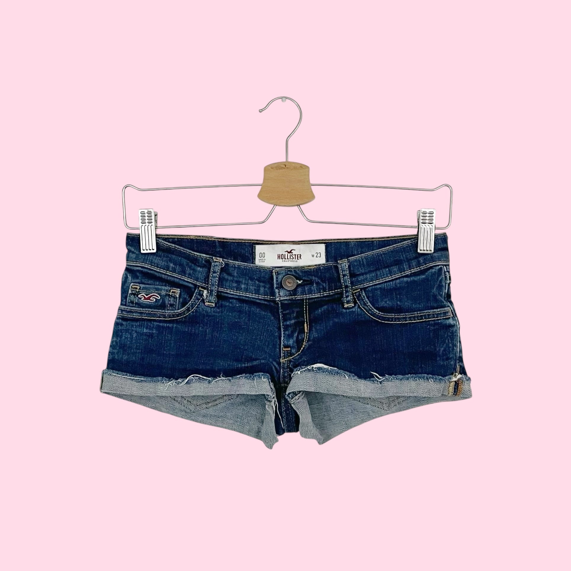 Y2K HOLLISTER LOW RISE MICRO MINI SHORTS (00)