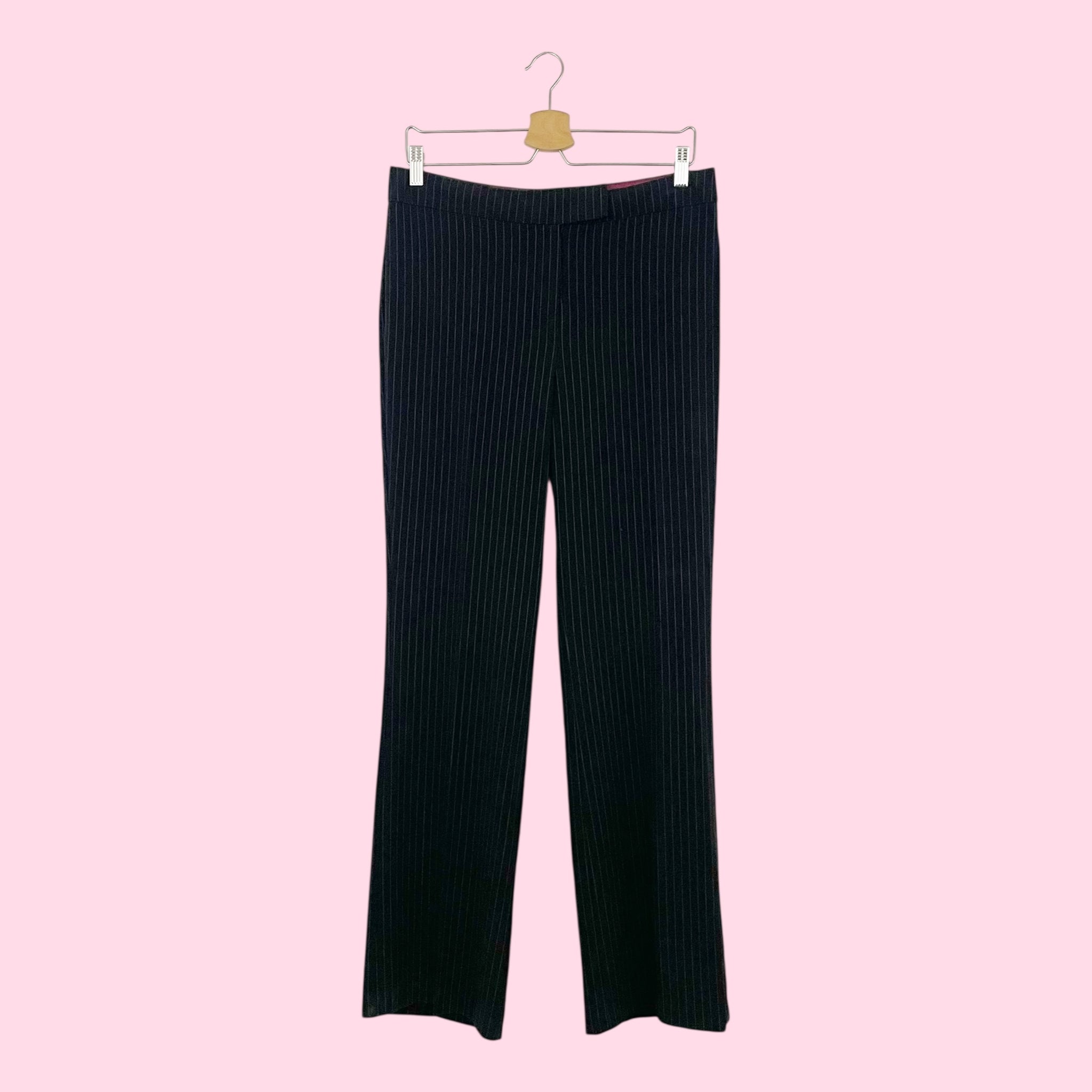 BLACK + PINK PINSTRIPE OFFICE PANTS (9)