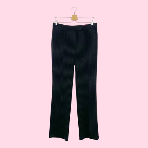 BLACK + PINK PINSTRIPE OFFICE PANTS (9)
