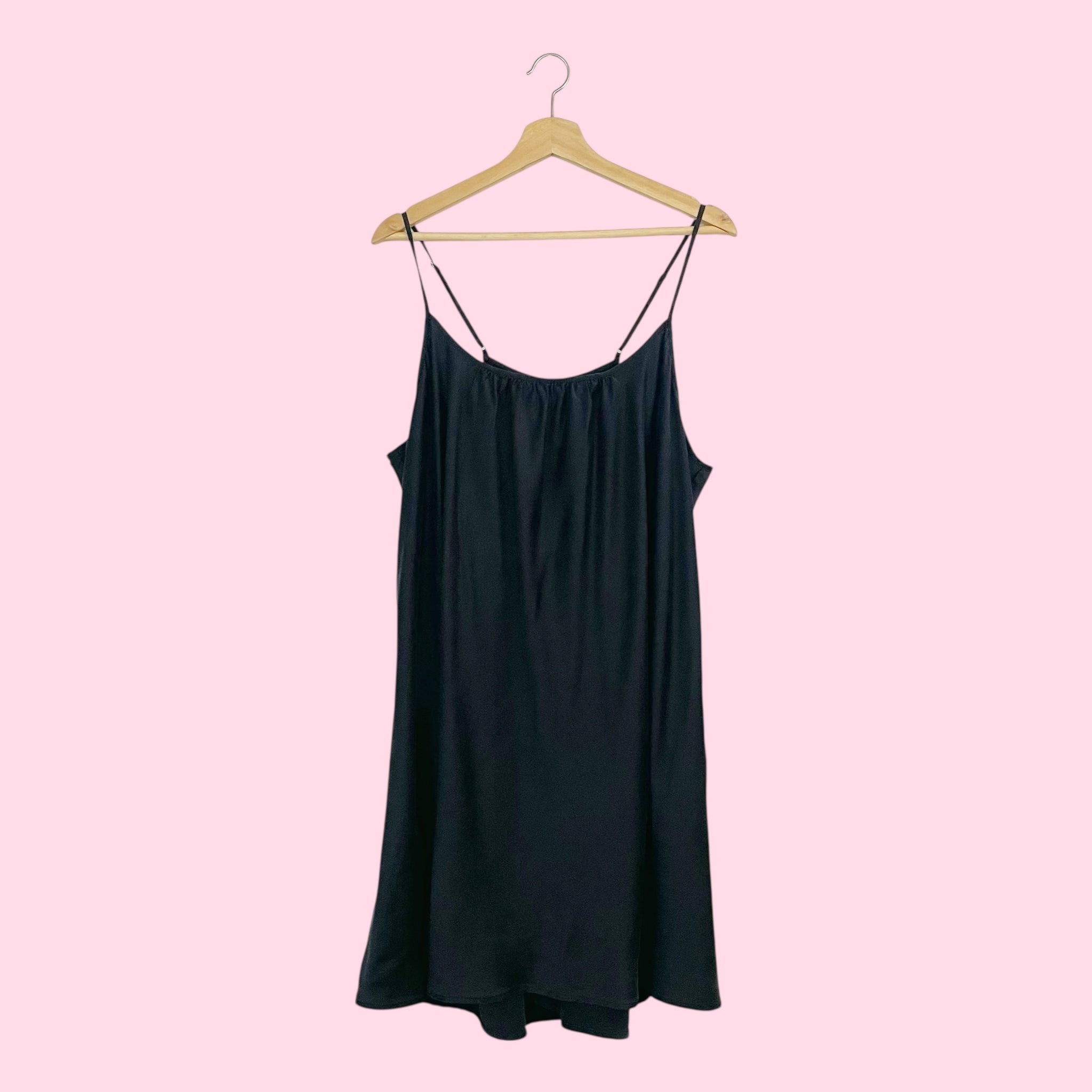 LILYSILK BLACK SLIP DRESS (2X)