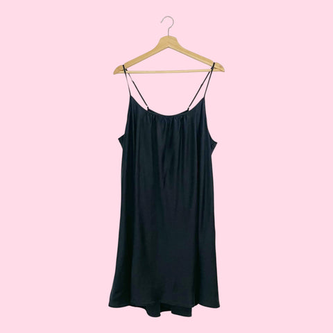 LILYSILK BLACK SLIP DRESS (2X)