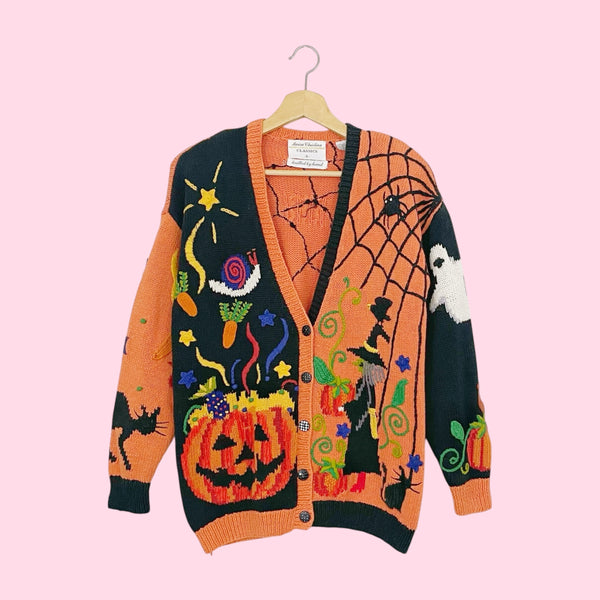 90S HALLOWEEN NOVELTY CARDIGAN (S)