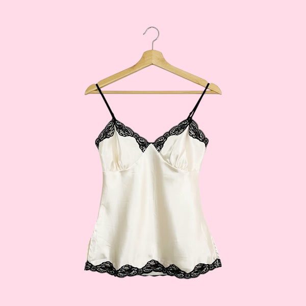 CREAM + BLACK SLIP TANK (S)
