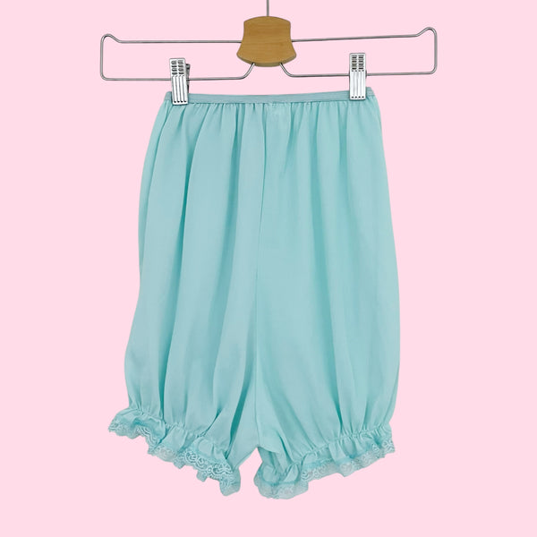 60S AQUA NYLON BLOOMERS (XS)
