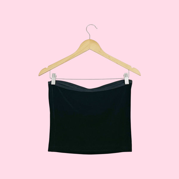 BLACK VELVET TUBE TOP (M)