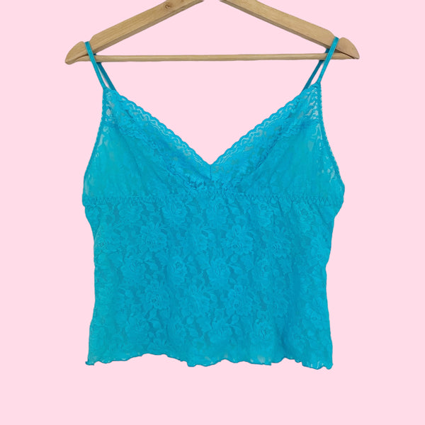HANKY PANKY AQUA LACE CAMI (L/XL)