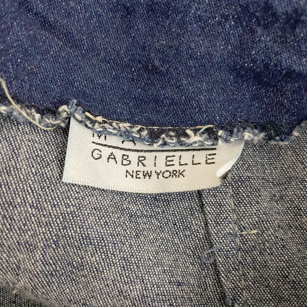 DARK STRETCH DENIM MAXI SKIRT (S)
