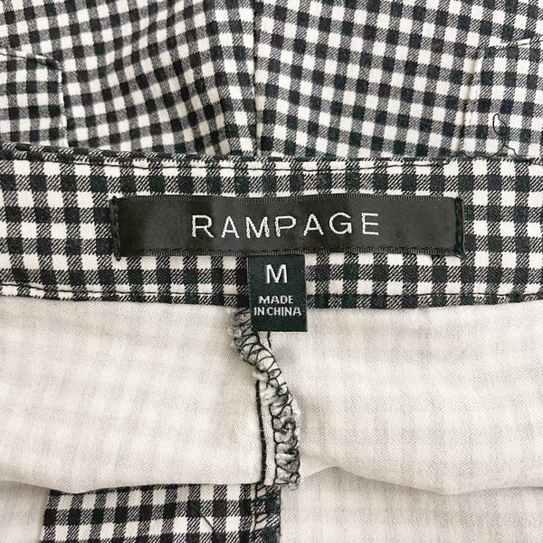 BLACK + WHITE GINGHAM RUFFLE CAPRIS (M)