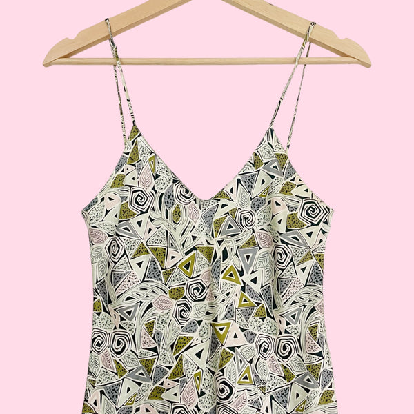 PRINTED SILK SLIP DRESS (XS/S)
