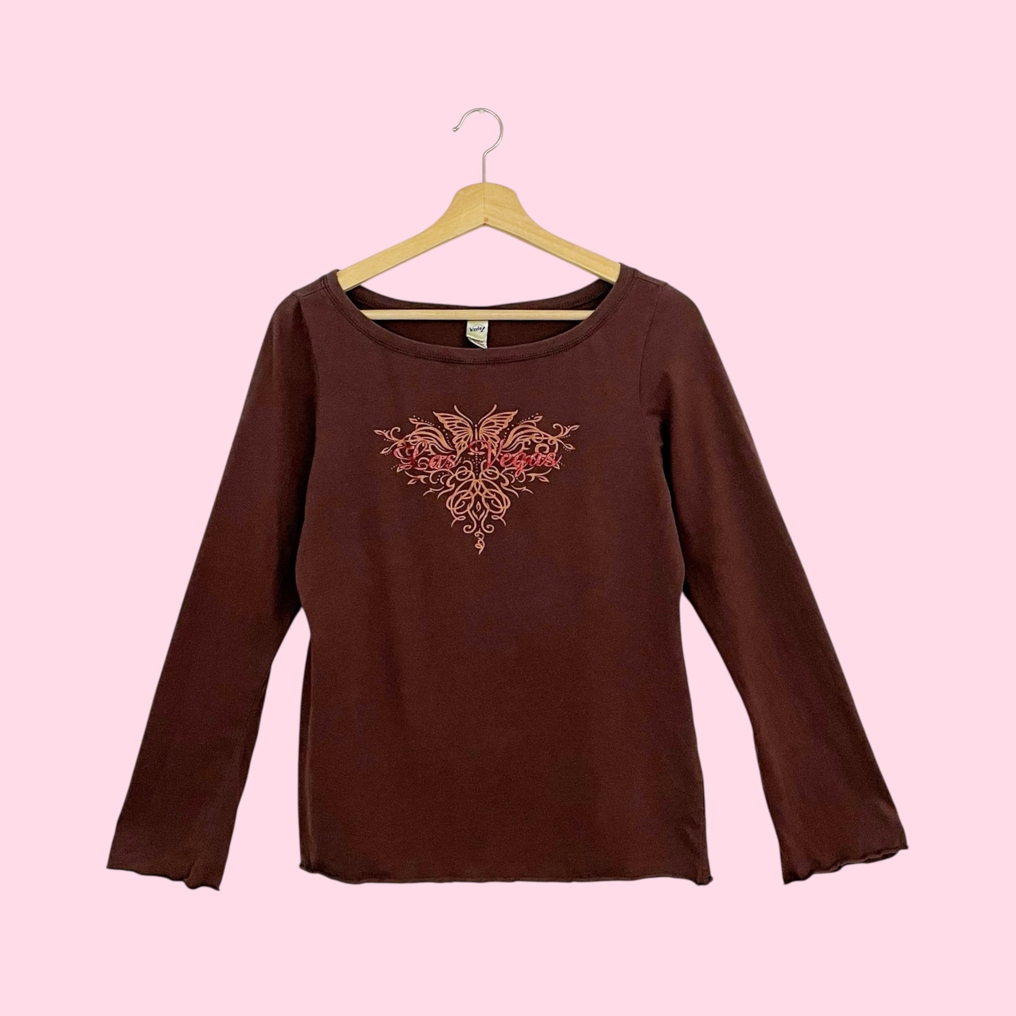 Y2K LAS VEGAS BUTTERFLY T-SHIRT (L/XL)