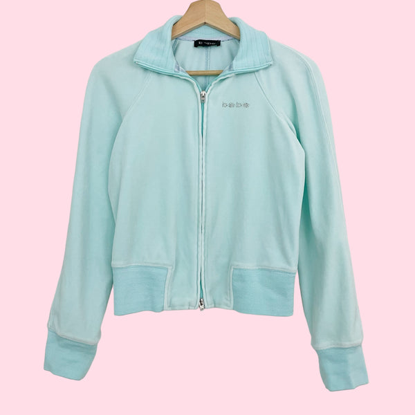 BEBE VELOUR TRACK JACKET (M)