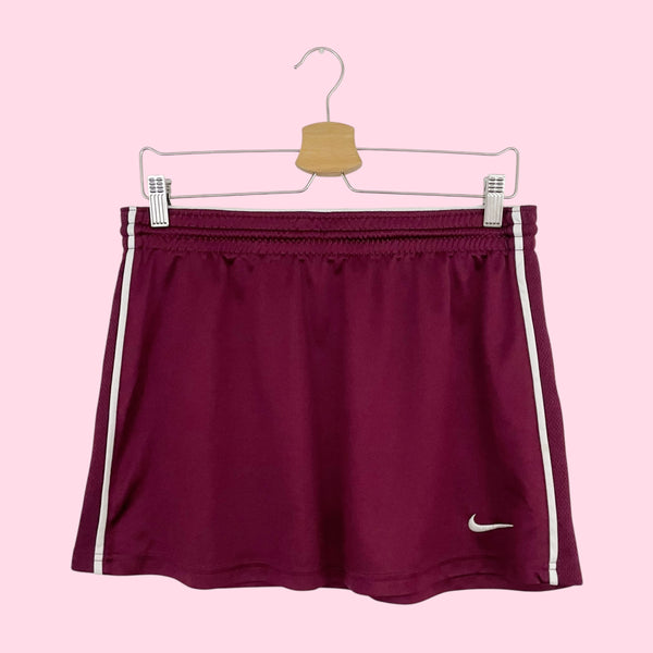 NIKE BURGUNDY SPORTY MINI SKIRT (L)