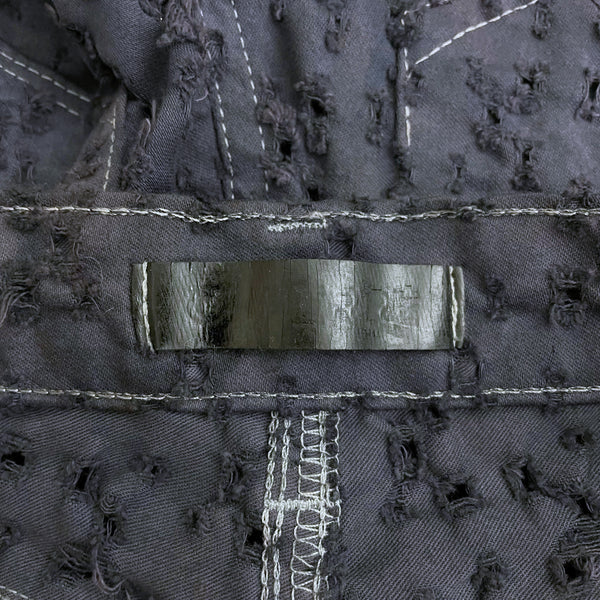 GIANFRANCO FERRE BLUE PERFORATED PANTS (25/26)