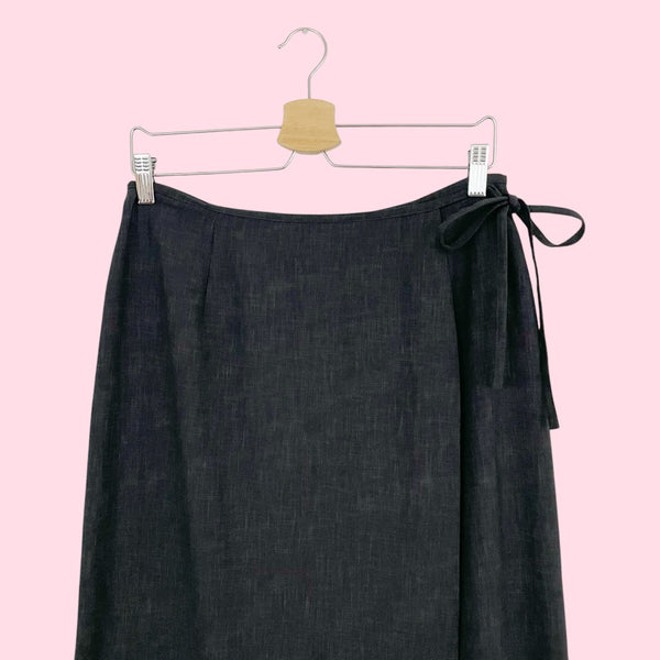 DARK GRAY MAXI WRAP SKIRT (30)