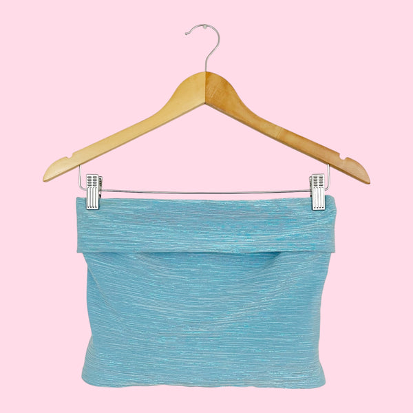METALLIC BLUE TUBE TOP (S)