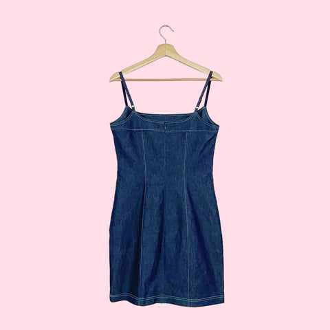 GUESS STRETCH DENIM DRESS (M)