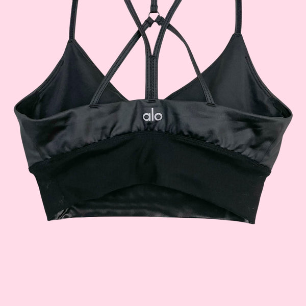 ALO YOGA LAVISH BLACK BRA (S)