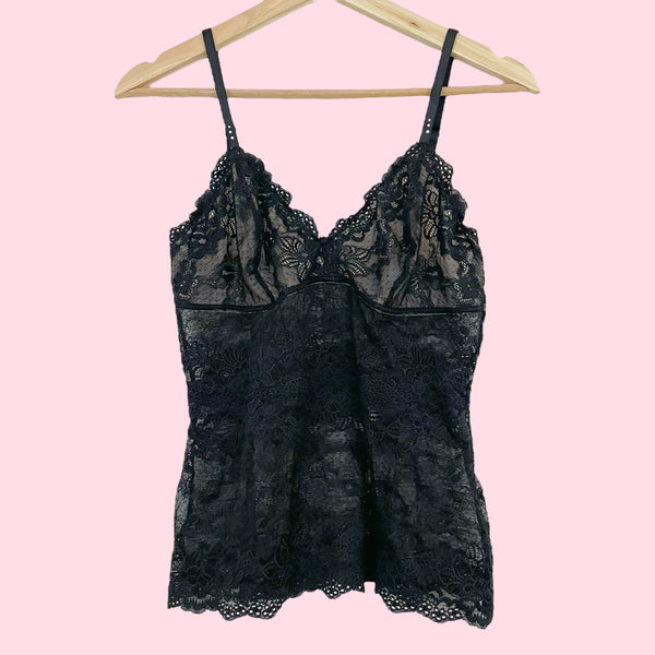 BLACK LACE CAMI (M)