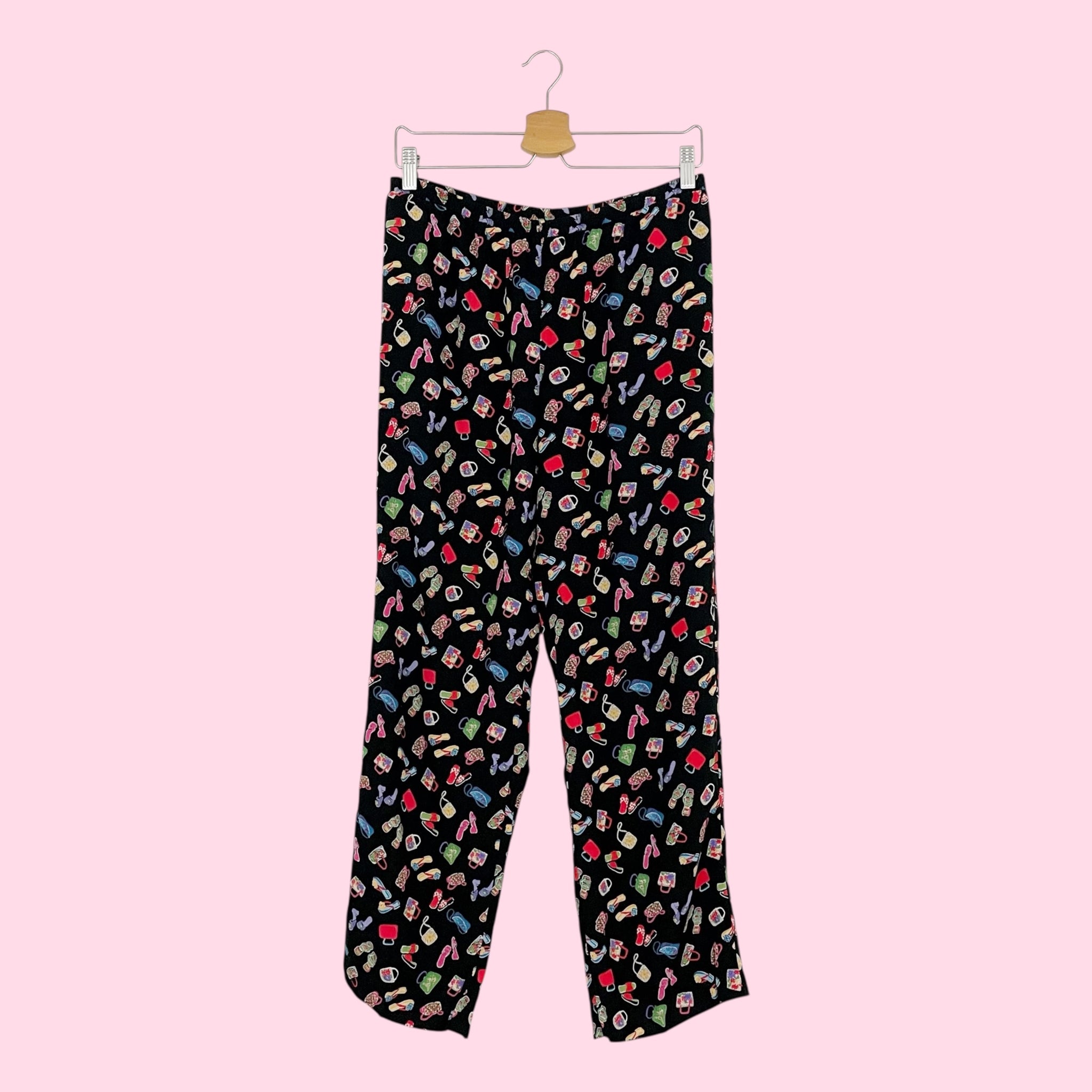 SHOES + PURSE PRINT RAYON PANTS (M)