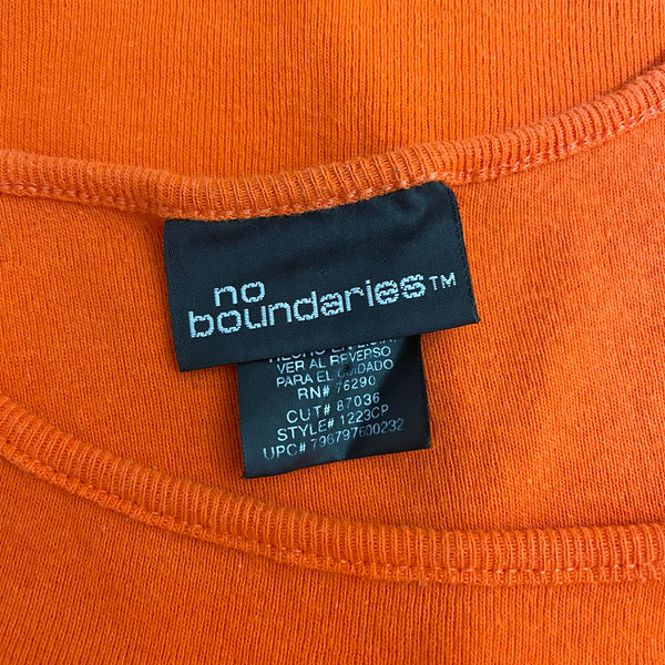 Orange Pointy Tank W/ Crochet Trim (L/XL)