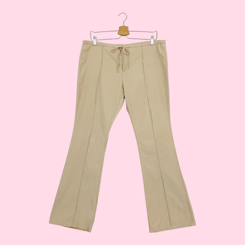 GUESS CORDUROY LOW RISE DRAWSTRING PANTS (L)
