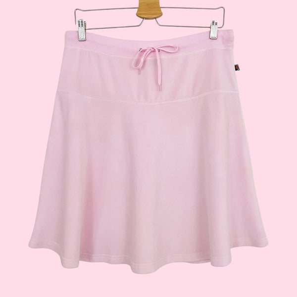 PINK VELOUR MIDI SKIRT (XL)