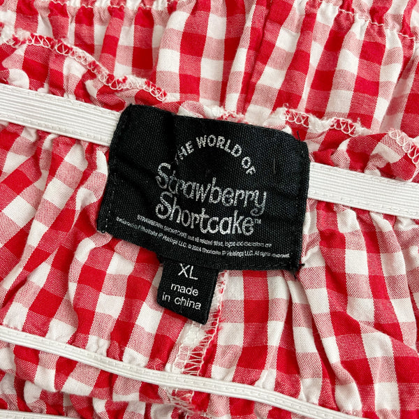 STRAWBERRY SHORTCAKE GINGHAM BLOOMER SHORTS (XL)