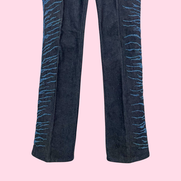 BEADED ZEBRA JEANS (2/4)