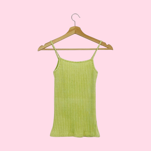 LIGHT GREEN RIBBED KNIT TANK (S)