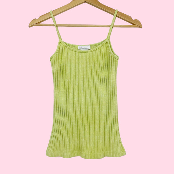 LIGHT GREEN RIBBED KNIT TANK (S)