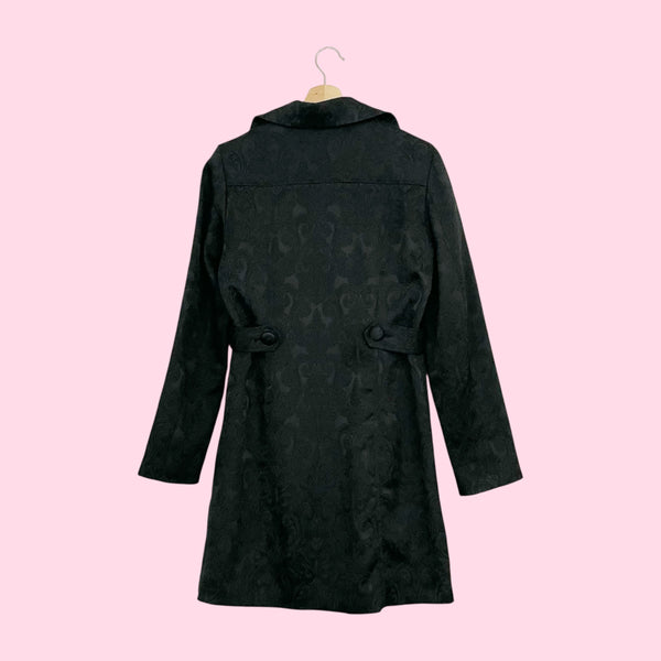 Y2K BLACK BROCADE JACKET (S)
