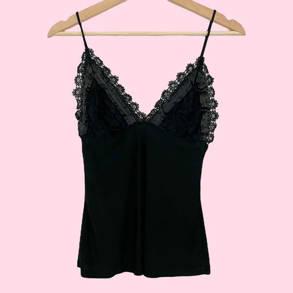BLACK LACE BUST TANK (S)